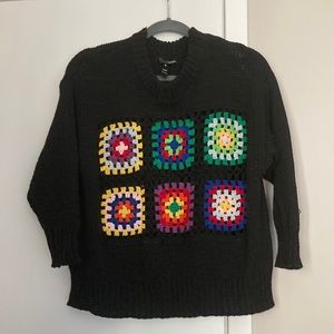Black patterned sweater